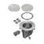 InBox Floor Box Kit w/ Recessed Wiring Device for Existing Floors (Nickel-Plated)