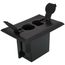 Non-Metallic Floor Box for Installed Floors w/ Two Flip Lids (Brown)