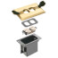 Non-Metallic Floor Box w/ Metallic Cover for Existing Floors (Brass)