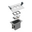 Non-Metallic Floor Box for Installed Floors w/ Flip Lid (White)
