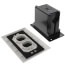 Non-Metallic Floor Box for Installed Floors w/ Flip Lid (White)