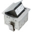 Countertop Box Kit w/ Stainless Steel Trapdoor Cover, TR Receptacle & 2 USB Ports