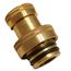 Double O-Ring Insert Forged Yellow Brass, w/ Hand-Tighten 1" FNPT Swivel & Flat Rubber Gasket