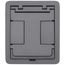 FloorPort Flanged Cover Assembly for Rectangular Floor Boxes (Aluminum)