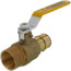 1" Expansion PEX x 1" Copper Brass Ball Valve (Lead Free)