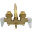 Two Handle Clamp On Laundry Faucet w/ Direct Sweat Connections, Threaded Hose Spout (Rough Brass), FTCG49531