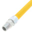 1/2" ID (5/8" OD) Yellow Coated Stainless Steel Gas Connector w/ 1/2" MIP Fittings (48" Length)