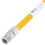 1/2" ID (5/8" OD) Yellow Coated Stainless Steel Gas Connector w/ 3/4" x 1/2" MIP Fittings (48" Length)