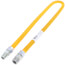 1/2" ID (5/8" OD) Yellow Coated Stainless Steel Gas Connector w/ 3/4" x 1/2" MIP Fittings (48" Length)