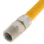 1/2" ID (5/8" OD) Yellow Coated Stainless Steel Gas Connector w/ 3/4" MIP Fittings (48" Length)