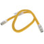1/2" ID (5/8" OD) Yellow Coated Stainless Steel Gas Connector w/ 3/4" MIP Fittings (48" Length)
