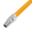 1/2" ID (5/8" OD) Yellow Coated Stainless Steel Gas Connector w/ 3/4" x 1/2" MIP Fittings (60" Length)