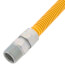 1/2" ID (5/8" OD) Yellow Coated Stainless Steel Gas Connector w/ 3/4" MIP Fittings (60" Length)