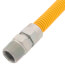 1/2" ID (5/8" OD) Yellow Coated Stainless Steel Gas Connector w/ 3/4" MIP Fittings (60" Length)