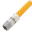 1/2" ID (5/8" OD) Yellow Coated Stainless Steel Gas Connector w/ 3/4" MIP Fittings (72" Length)