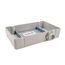 4-1/4" x 7" x 2" Plastic Housing w/ 4" x 4" Mounting Track, NEMA 1, 3/4" MNPT Nipple, Gray Lid