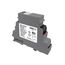 DIN Rail Mount Relay, 10A SPDT + Override, 10-30 Vac/dc Coil