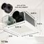 Panasonic WhisperFit Ceiling Mount Bathroom Exhaust Fan with Humidity Sensor, 50-80-110 CFM, FV-0511VFC1