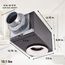 Panasonic WhisperRecessed Ceiling Mount Bathroom Exhaust Fan with Dimmable LED Light, 80 CFM, FV-08VRE2