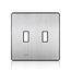 Fassada 2-Gang Traditional Wall Plate (Stainless Steel)