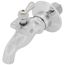 1/2" Male Inlet Hose Bibb, Chrome Plated Brass w/ Plain End Adj. Flange (Lead Free)