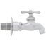 1/2" Male Inlet Hose Bibb, Chrome Plated Brass w/ Plain End Adj. Flange (Lead Free)