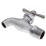 1/2" Male Inlet Hose Bibb, Chrome Plated Brass (Lead Free)