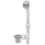 Chrome PVC Trip Lever Drain for Standard Tub w/ 1-1/2" Plastic Tubing