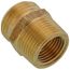 3/4" x 3/4" Brass Garden Hose Fitting - 1/2" FIP Tap