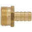 1/2" Hose Barb x 3/4" Male Hose Brass Garden Hose Adapter