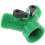 Dual Shut Off Garden Hose Wye (Green ABS)