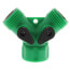 Dual Shut Off Garden Hose Wye (Green ABS)