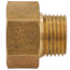 3/4" FHT x 1/2" Male Pipe Brass Garden Hose Adapter (Lead Free)