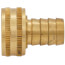 5/8" Hose Barb x 3/4" Female Hose Brass Garden Hose Swivel (Lead Free)