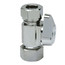 1/2" Nom Comp (5/8" OD) x 7/16" & 1/2" OD Slip-Joint 1/4 Turn Straight Stop (Chrome Plated)