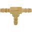 1/4" Brass Hose Barb Tee
