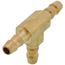 1/4" Brass Hose Barb Tee