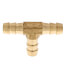 3/8" Brass Hose Barb Tee