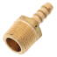 1/4" Hose Barb x 3/8" NPT Male Brass Pipe Adapter