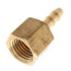 3/16" Hose Barb x 1/4" NPT Female Brass Pipe Adapter