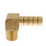 3/8" Hose Barb x 1/4" Male Pipe 90° Brass Elbow