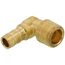3/8" Hose Barb x 3/8" Male Pipe 90° Brass Elbow