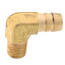 1/2" Hose Barb x 1/4" Male Pipe 90° Brass Elbow