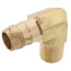 1/2" Hose Barb x 1/4" Male Pipe 90° Brass Elbow