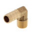 1/2" Hose Barb x 3/8" Male Pipe 90° Brass Elbow