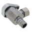 1/2" PEX Crimp x 3/8" OD Comp 1/4 Turn Supply Angle Stop (Chrome Plated)