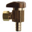 1/2" PEX Crimp x 3/8" OD Comp 1/4 Turn Supply Angle Stop (Rough Brass)