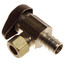 1/2" PEX Crimp x 3/8" OD Comp 1/4 Turn Supply Angle Stop (Rough Brass)