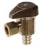 1/2" PEX Crimp x 3/8" OD Comp 1/4 Turn Supply Angle Stop (Rough Brass)