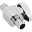 1/2" PEX Crimp x 1/2" PEX Crimp 1/4 Turn Supply Straight Stop (Chrome Plated)